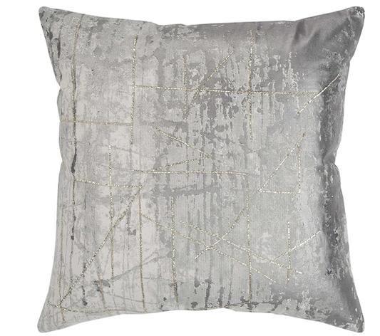 Rizzy Home Contemporary Gray Poly Filled Pillow 20X20