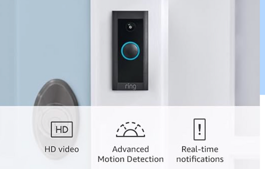 Ring Video Doorbell Wired - Use Two-Way Talk, advanced motion detection, HD camera and real-time alerts to monitor your front door (wiring required)