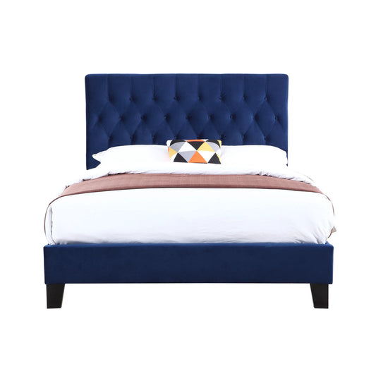 Emerald Home Amy Twin Navy Upholstered Bed